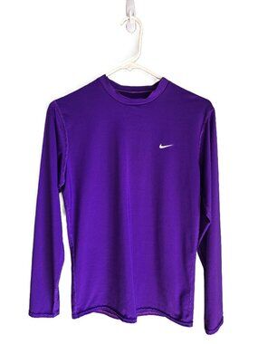 NIKE DRI-FIT Activewear Long Sleeve Pullover AS-NEW Cond. Grape Purple Women's L